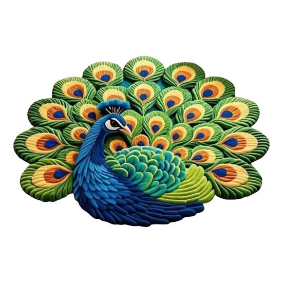 Peacock Floor Mat 3D Realistic Pattern Bathroom Mat Quick Dry Floor