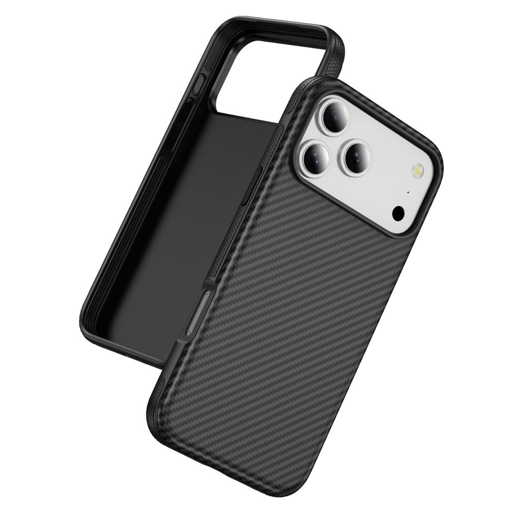 New Mobile Phone Case Ins Light Luxury Premium Pivot Case Carbon Fiber Pattern for IP16PROMAX