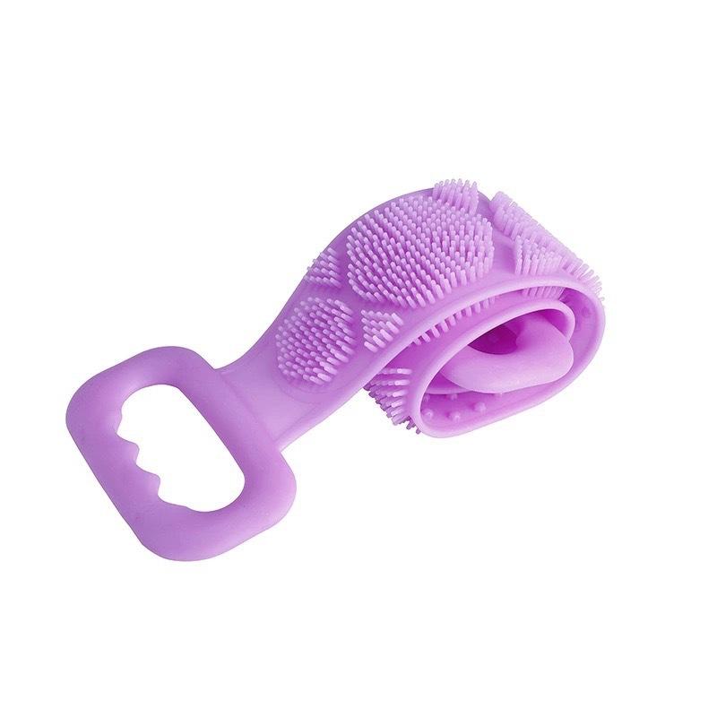 Solid Color Body Brush Silicone Dirt Scrub Towel Back Brush Bathroom Brush Bathroom Supplies Shower Brush Exfoliating Bath Brush