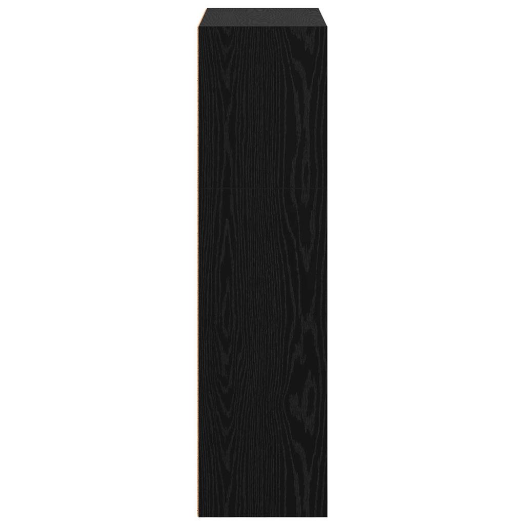 Bookshelf Black Oak Effect 80 x 30 x 114 cm Engineered Wood