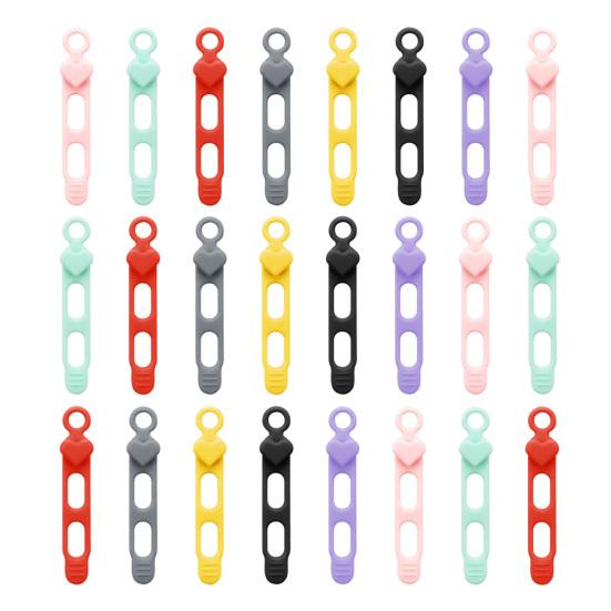 Silicone Cable Tie Earphone Phone Charger Computer Power Cord Bundling