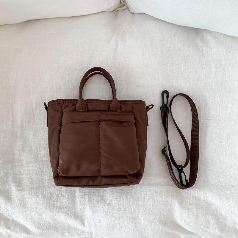 

New tote bag versatile casual portable shoulder bag casual niche design nylon messenger bag women кофейный