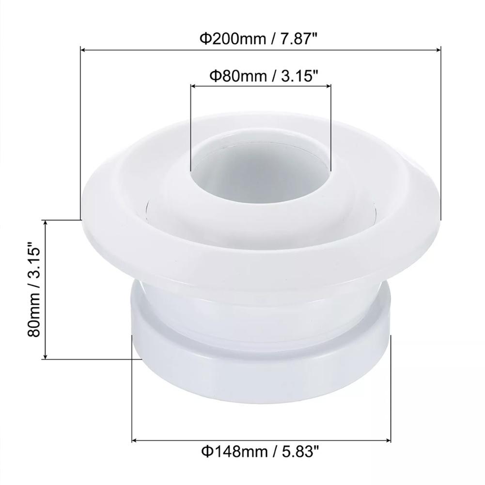 6 inch rotund aer de ventilație reglabil rotativ cu bilă Jet de aer difuzor Soffit Vent ventilație conductă furtun jaluzea perete montat pe tavan
