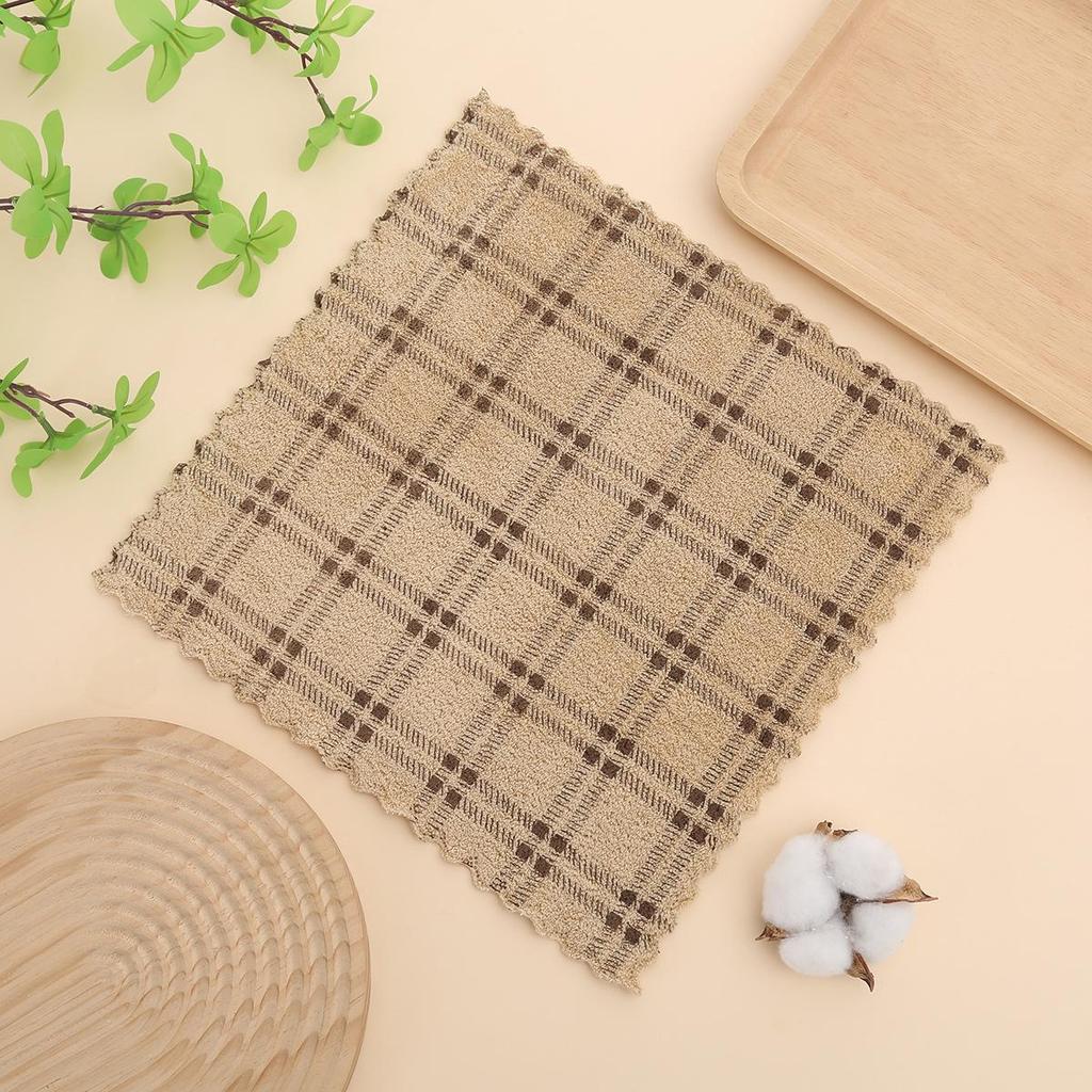 Coral Fleece Absorbent Kitchen Dishcloth - Small, Thick, Easy-to-Use Hand Towel for Dishwashing