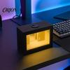 Wooden Matte Black Ornament LED Picture Frame Night Light, Mirror Illusion Infinite Tunnel Tabletop Lamp, Dustproof Gaming Desk Display Case, Dual-Use