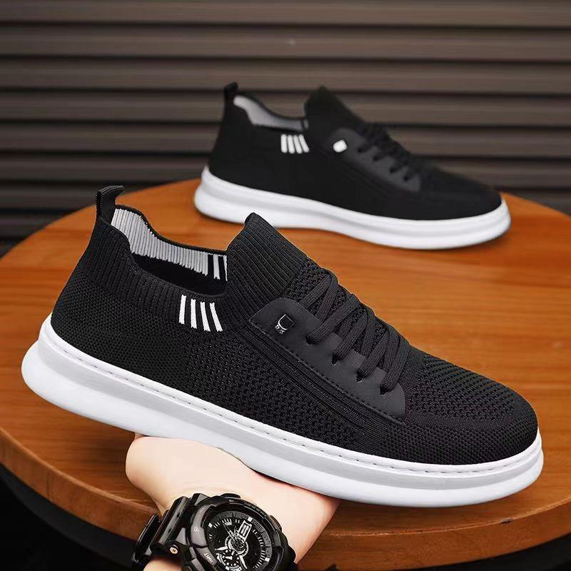 New summer fly-woven mesh thin breathable casual sports shoes flat shoes mesh shoes low top