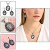 Black Rutile Set  Pendant  Jewelry Earring 18-20'' Gemstone Handmade