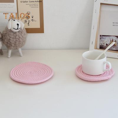 8 Adet Pamuklu Dokuma İçecek Altlığı Emici Sehpa Altlığı Örgülü Altlık Isıya Dayanıklı Tüm Bardaklar İçin Masa Koruma Matı