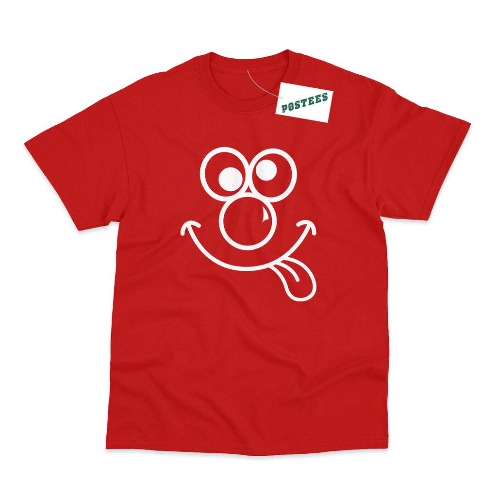 Red Nose Funny Funky Face Day Printed Red Cotton Adult and Child T-Shirt