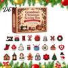 Festive Felt Material Pack 24 Days Handmade Christmas Sewing Kit, Advent Calendar Countdown Box Holiday Party Craft Projects with Pre-Cut Materials,