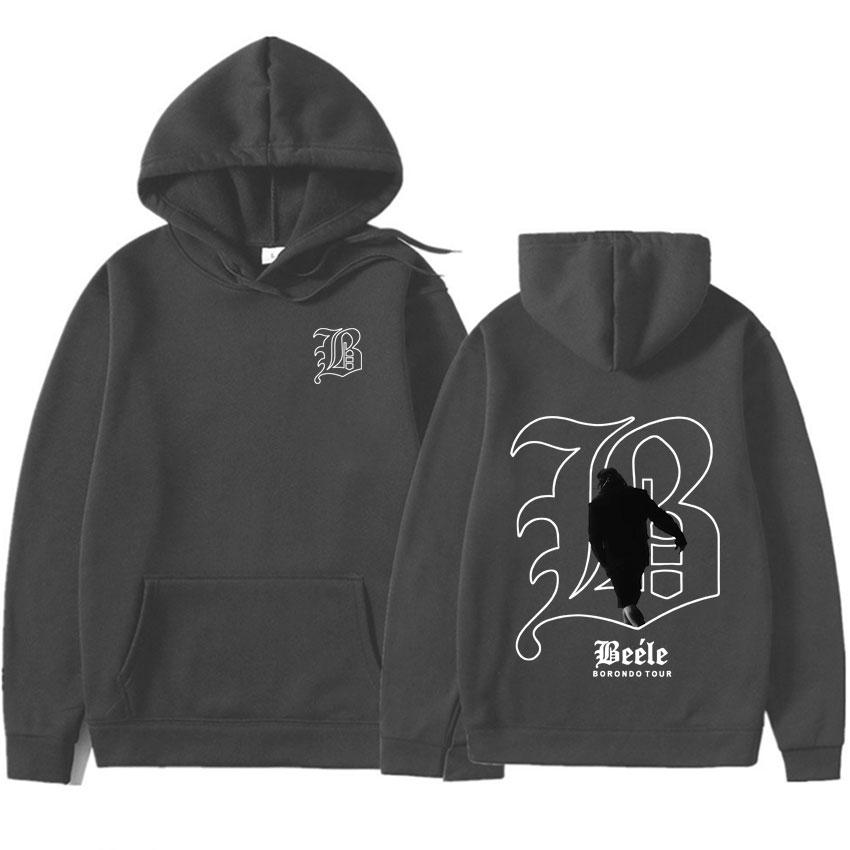Rapper Beele Borondo Punk Sweatshirt Mens Fashion Hip Hop Casual High-quality Hoodie Men's Aesthetic Comfortable Sweatshirt