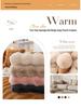 Nordic Minimalist Winter-Style Thick Plush Rabbit Fur Sofa Cushion & Non-Slip Cover