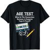 Camiseta Divertida Teste de Idade Vintage Fita Cassete & Lápis Anos 70 80 90
