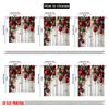 2pcs 2D flat printing Fashionable Christmas Curtains Red and Gold Ball Pine Branch Snowflake Digital Printed Polyester Drapes