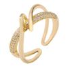 2026 Electroplated Gold Ring Light Luxury Cold Wind Ring Women's Fashion Personality Geometric Design Opening Ins Index Finger Jewelry