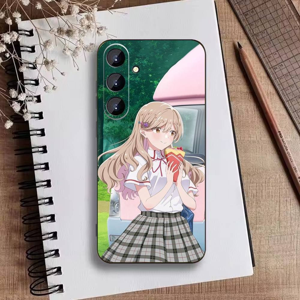 Watanare Anime Phone Case For Samsung Galaxy A73,A21s,A22,A31,A52,A53,A71,A41Soft Black Shell