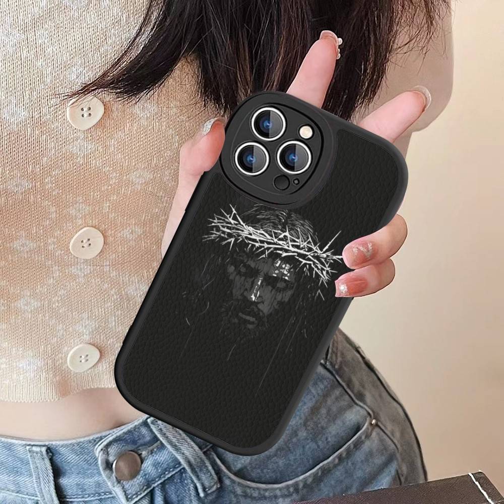 Son Of God Jesus PU Leather Phone Case For IPhone 16 15 14 13 12 11 Pro Max Plus Back Fundas
