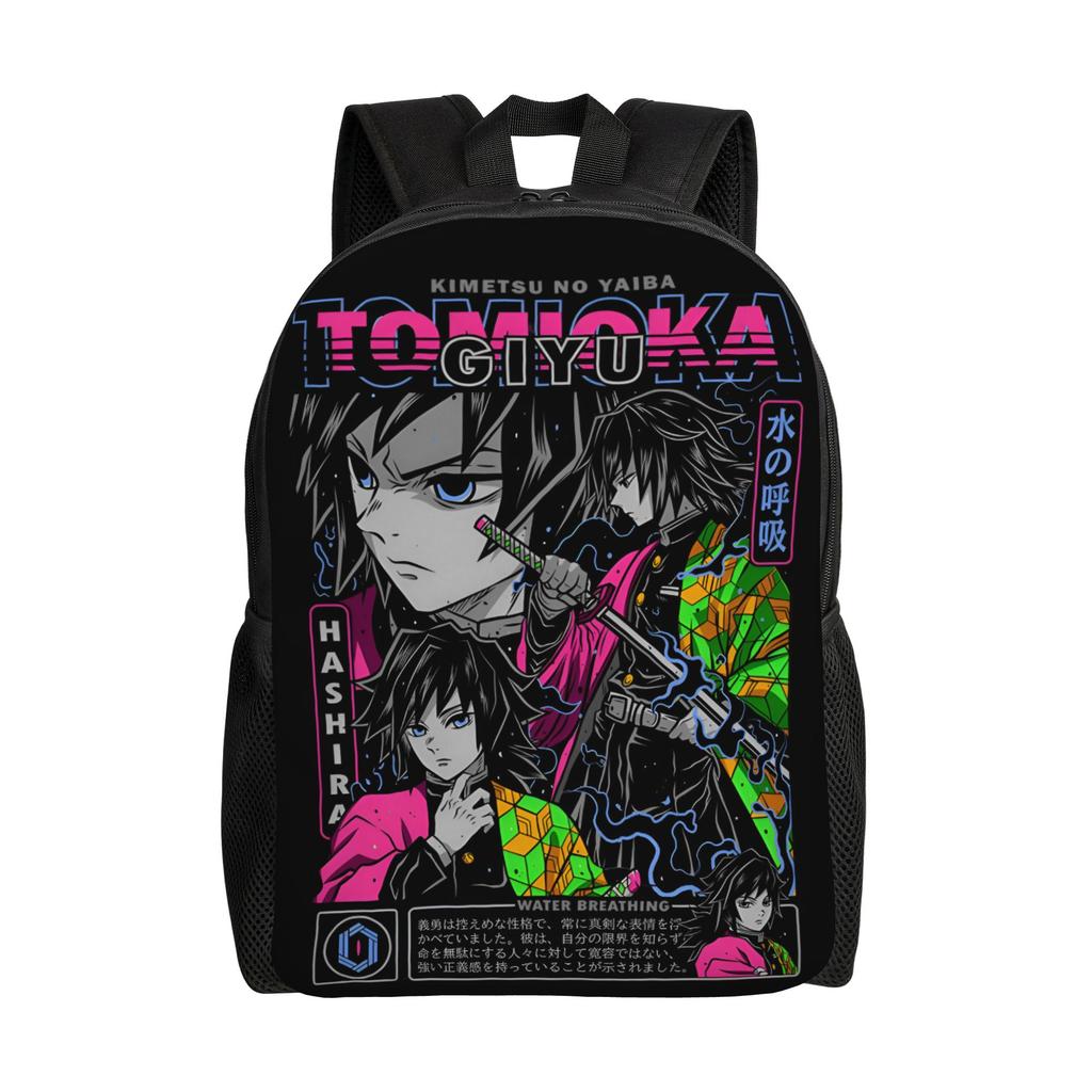 Demon Slayers Backpack for Women Men Waterproof College School Kokushibo Bag Printing Bookbag
