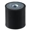 4Pcs Round Rubber Mounts Black Shock Absorber Female Vibration Isolator  Air Compressor
