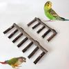 Bird Perch Ladder Wood Stand Cage Toy for Nail Grinding, Chewing for Parakeets