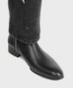 Firenze Atelier Elastic Zipper Mix Chelsea Boots 3337 [Black Fg]