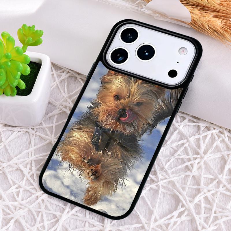 

Yorkshire Terrier Dog Paw Print Shockproof Phone Case for iPhone 17 Air 16e 15 11 12 14 13 Pro Max Cover Coque iPhone 13