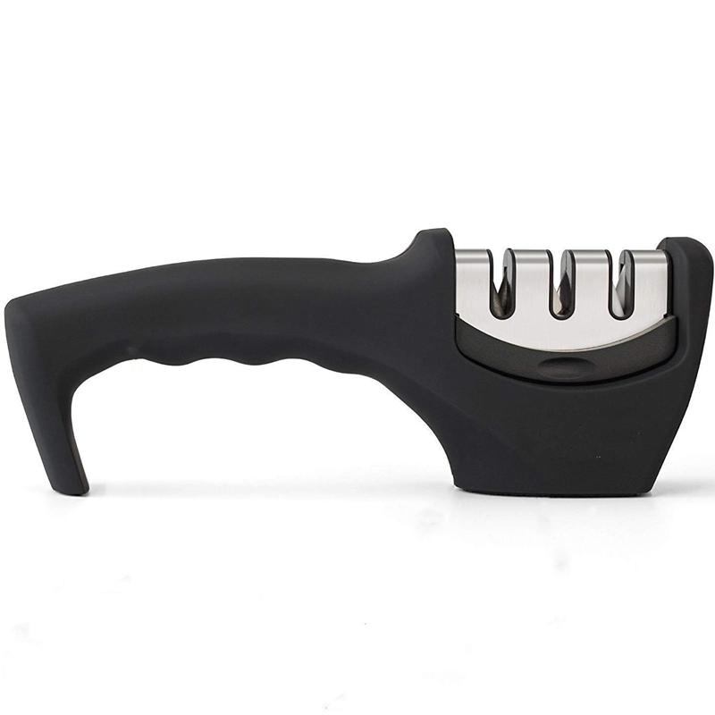 

Алмазный диск для заточки ножей — быстрая заточка, доводка, полировка кухонных ножей с 3-ступенчатой зернистостью 360/600/1000 M чёрный