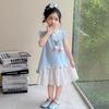 Summer Girls Princess Dress Cute Flutter Sleeve Sundress For Toddler Baby Girl Sweet Party Vest Dress Children Clothing
