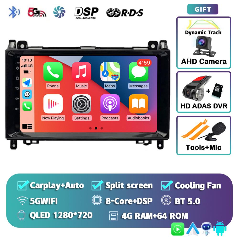 Android 14 Car Radio for Mercedes Benz B200 Sprinter W906 W639 AB Class W169 W245 Viano Vito Multimedia Player 2 Din Stereo DSP