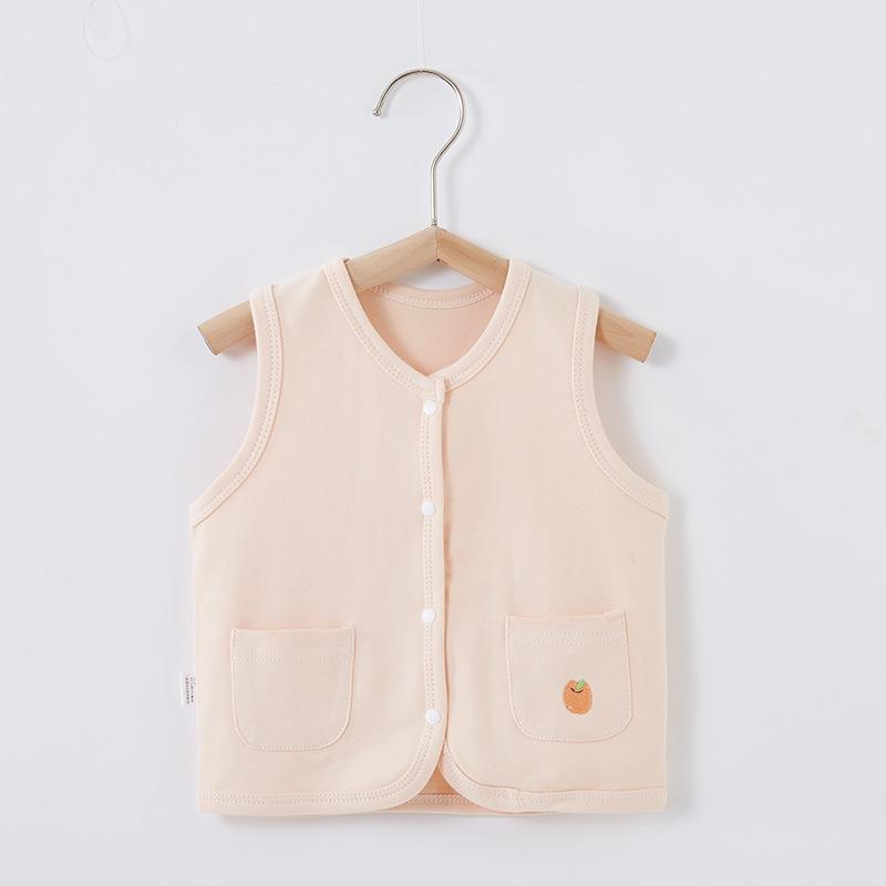 

Newborn Unisex Sleeveless Knit Vest - Thick Shu Velvet for Spring, Autumn, Winter 73cm (13-16 lbs) рожевий