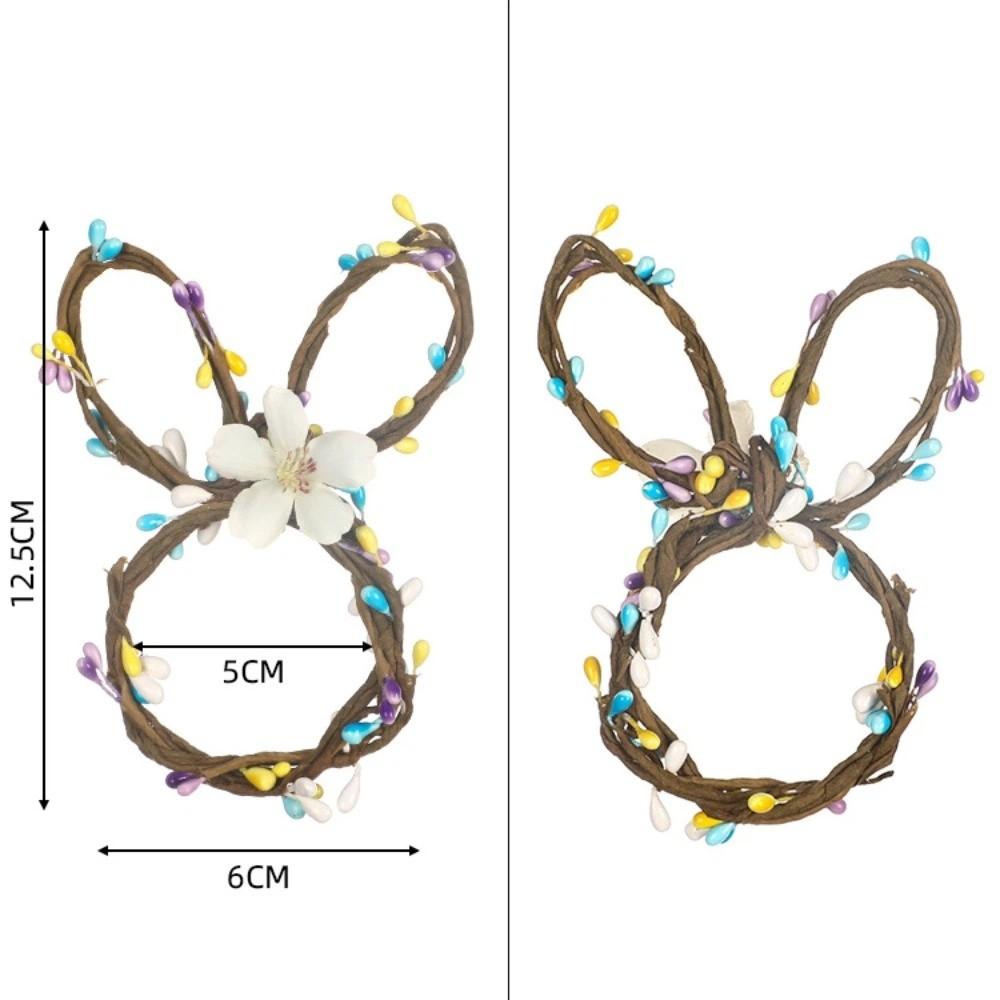 Simulation Easter Napkin Ring Plastic Foam Bunny Shape Festive Napkin Buckle Reusable Cute Tissue Holder Party Accessory