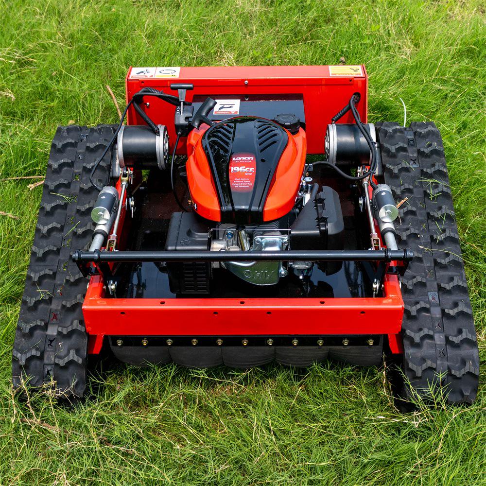 Tracked Remote Control Lawn Mower & Trimmer for Home, Farm, and Municipal Use