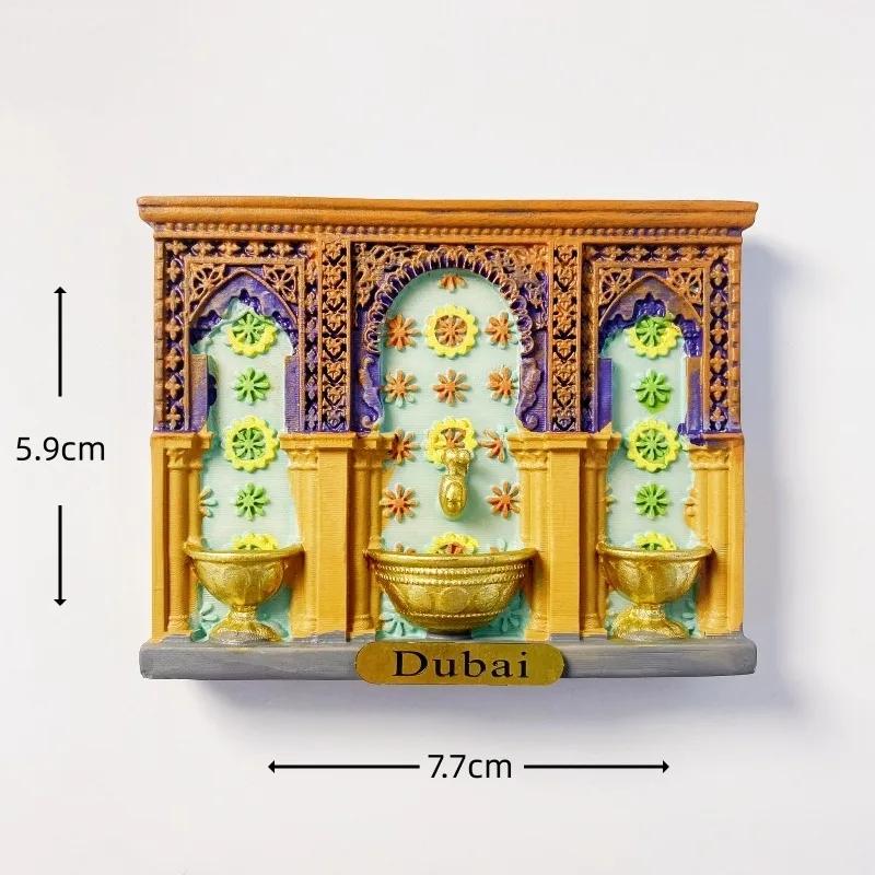 Dubai Refrigerator Stickers The United Arab Emirates Travel Souvenirs Burj Al Arab Burj Khalifa Tower Fridge Magnets Gifts