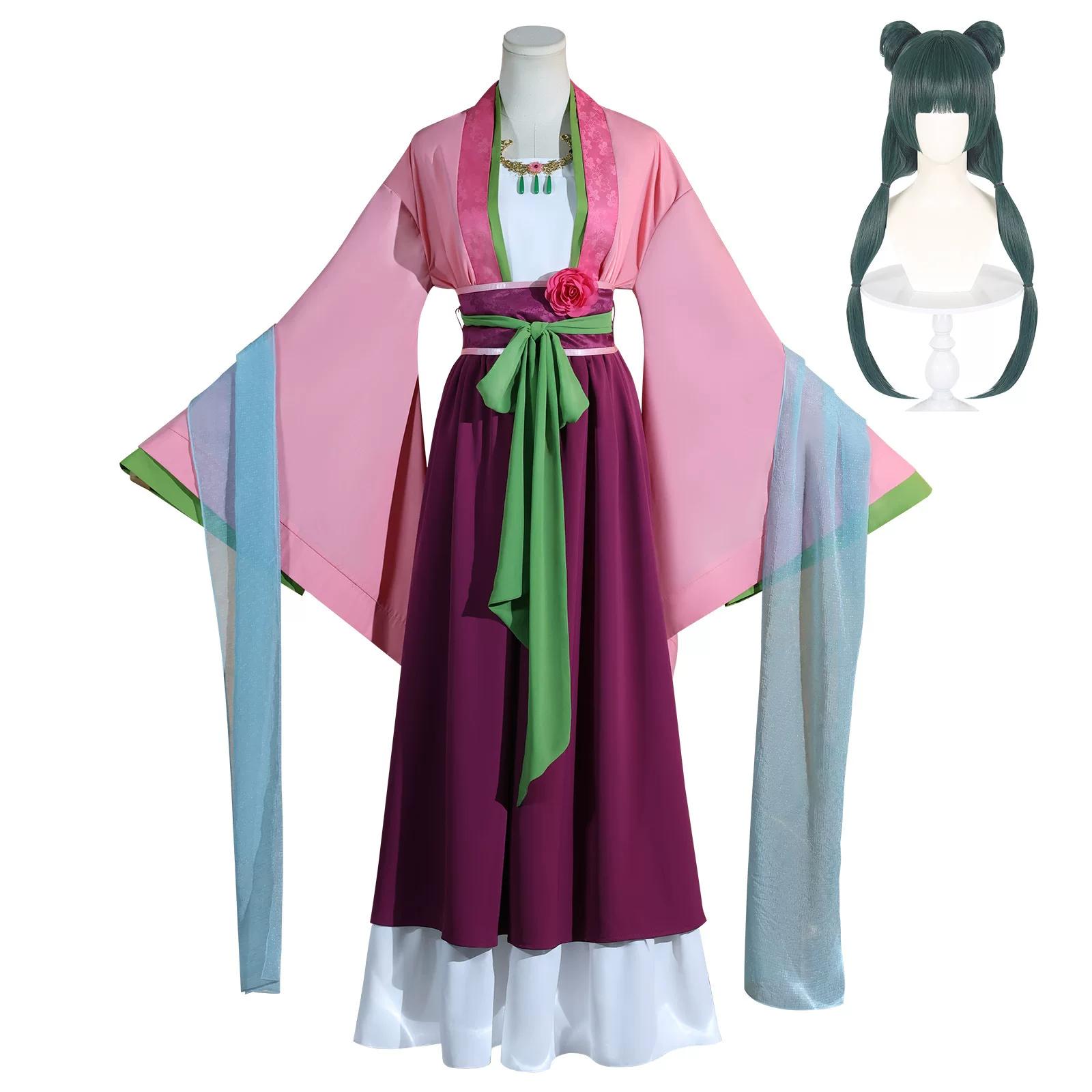 The Apothecary Diaries Maomao Cosplay Costume Pink purple antique style dress S