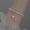 Baroque Natural Freshwater Pearl Beaded Bracelet Women's High-end Sense Light Luxury Niche Design Sense Versatile Jewelry