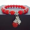 Red Agate Crystal Beaded Bracelet for Women - Handcrafted Couple Jewelry