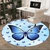 Blue Butterfly Chair Mat Home Decor, Sofa Rug, Office Carpet Gift for Bedroom, Living Room, Various Rooms