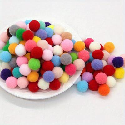 100 STÜCKE 25MM Mini Flauschige Weiche Pompons Pompoms Ball Handgemacht Kinderspielzeug Hochzeit Weihnachtsdeko DIY Nähbastelzubehör