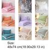 Korean-style Ruffled Edge Princess Pillowcases Stain-resistant Solid Color Sleep Pillow Cover Large Size Rectangular Pillowslip