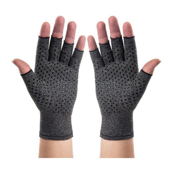 Compression Arthritis Gloves Women Men Stretchy Hand Compression Wrap Fingerless Fitness Gloves for Hand Pain Relief Osteoarthritis Typing Driving
