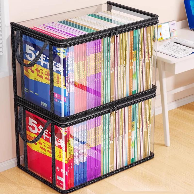 Extra Thick Transparent Book Storage Box for Classrooms and Homes