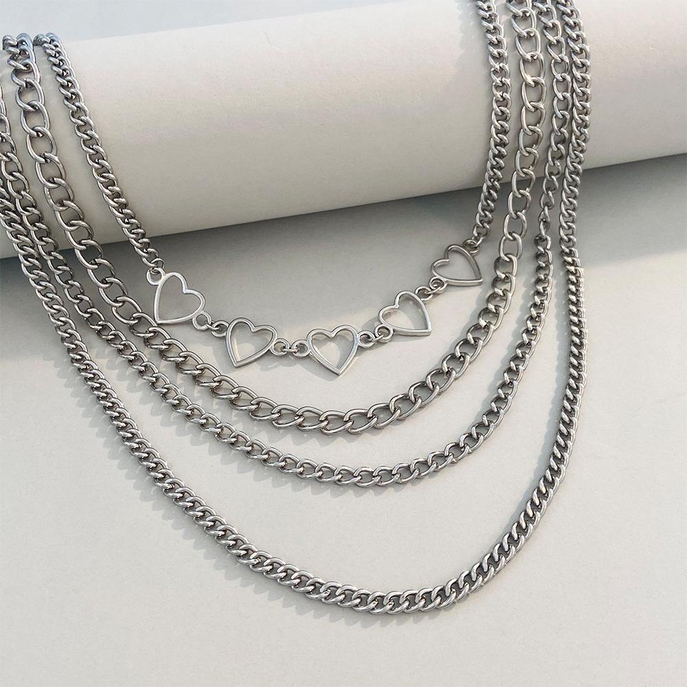 European and American Ins Alloy Retro Pearl Cross Pendant Accessories Punk Versatile Multi-layer Sweater Necklace Female Trend