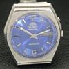 JAPAN VINTAGE ORIENT AUTOMATIC 46941 MENS BLUE COLOR DIAL WATCH A500740-5 R154-a500740