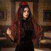 Long Tulle Skeleton Hand Mesh Veil 3D Skeleton Skull Hairwear Gothic Headband Stage Performance