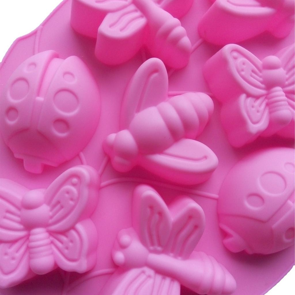 Insect Shaped Chocolate Moulds Cake Silicone Cookie Molds Cupcake Molds Soap Mould DIY Chocolate Mold Baking Accessories