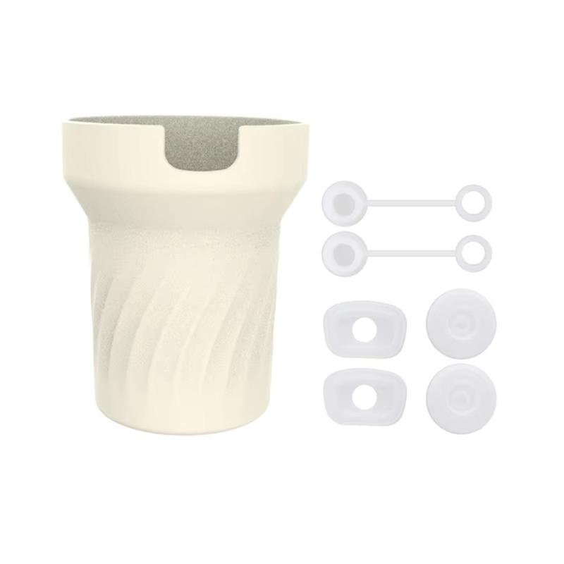 30/40oz Silicone Vacuum Bottle Bottom Anti-Slip Sleeve Cover Thermos Cup Protective Sleeve with Straws Plugs Sealing Lids