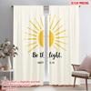 2pcs 2D Flat Printing Window Curtains Be Light Matthew Scripture 100% Polyester Fabric Without Electricity Holiday Decorations