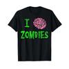 I Heart Zombies Brain T Shirt Distressed Grunge Vintage Slightly Top For Everyday Wear Casual Unisex Fashion Stylish
