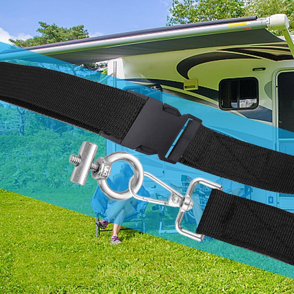 RV Tent Windproof Fixed Set Windproof Tent Line + Tent  Fixing Clips For Outdoor Camping Tents Sun Shades RV Awnings And Hiking
