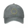 EU Europe European Union European Flag EU Stars Baseball Cap Rave Streetwear Women'S Hat Men'S